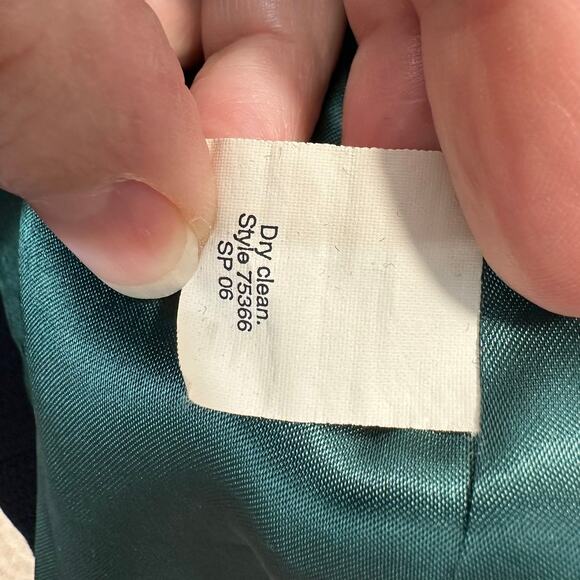 J. Crew Wool Blazer Blue Gold Blue Floral Buttons 4 - Picture 5 of 8